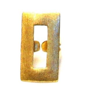 Matte Gold Rectangle Modern Adjustable Ring-Boutique,NWT